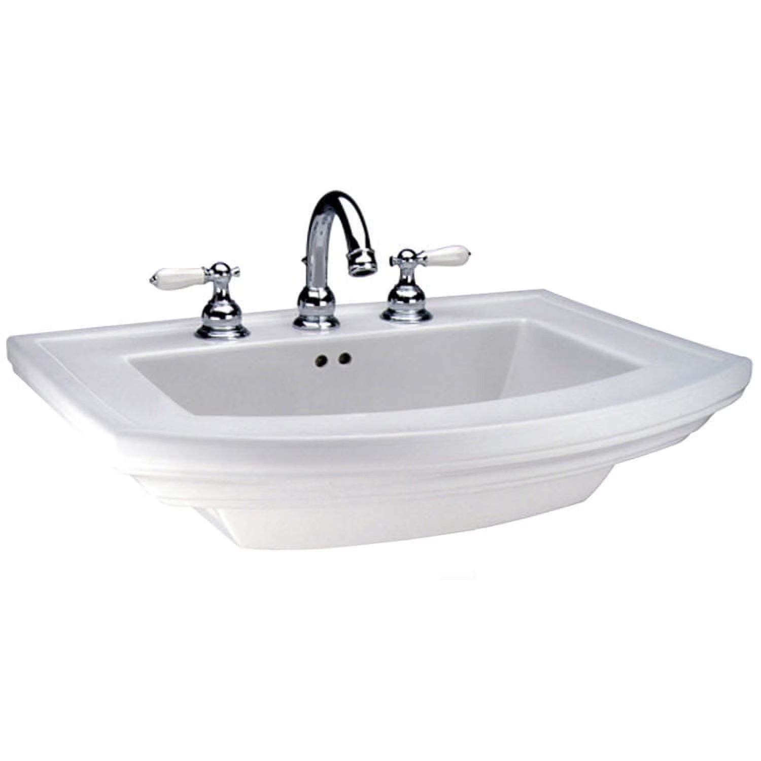 Mansfield 328-8 Barrett 24-3/8" Vitreous China Pedestal Bathroom Sink - White