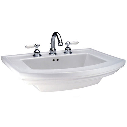 Mansfield 328-8 Barrett 24-3/8" Vitreous China Pedestal Bathroom Sink - White