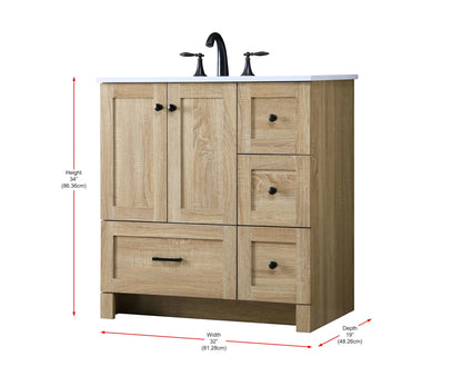 Elegant Kitchen and Bath 32 Inch Single Bathroom Vanity In Expresso