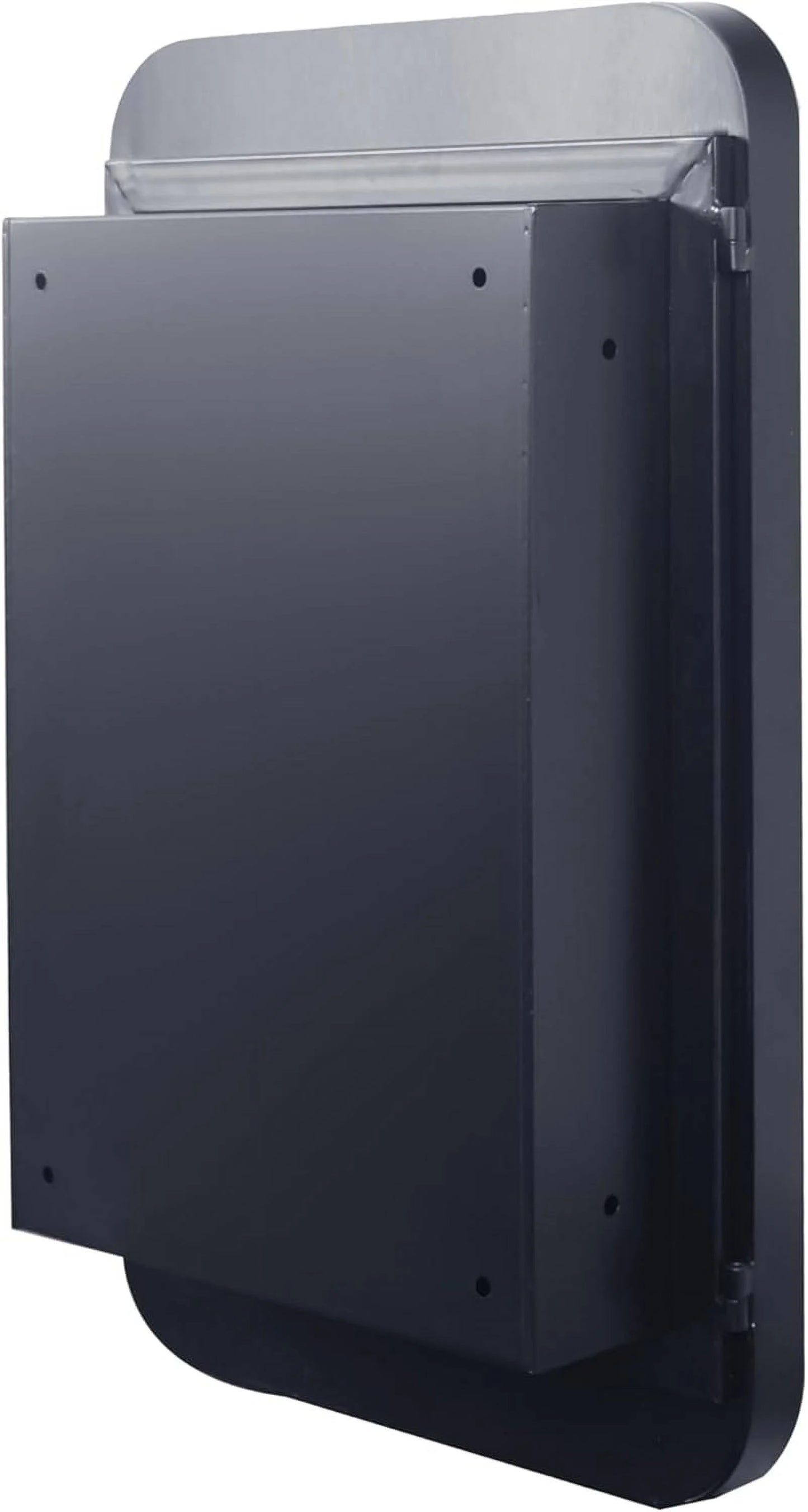 Bathroom Medicine Cabinet with Mirror,Recessed Round Corner Metal Framed Medicine Cabinet,Single Door Modern Storage Mirror Cabinet with Adjustable Shelves for Bathroom 15.74 x 23.6 Inch Matte Black