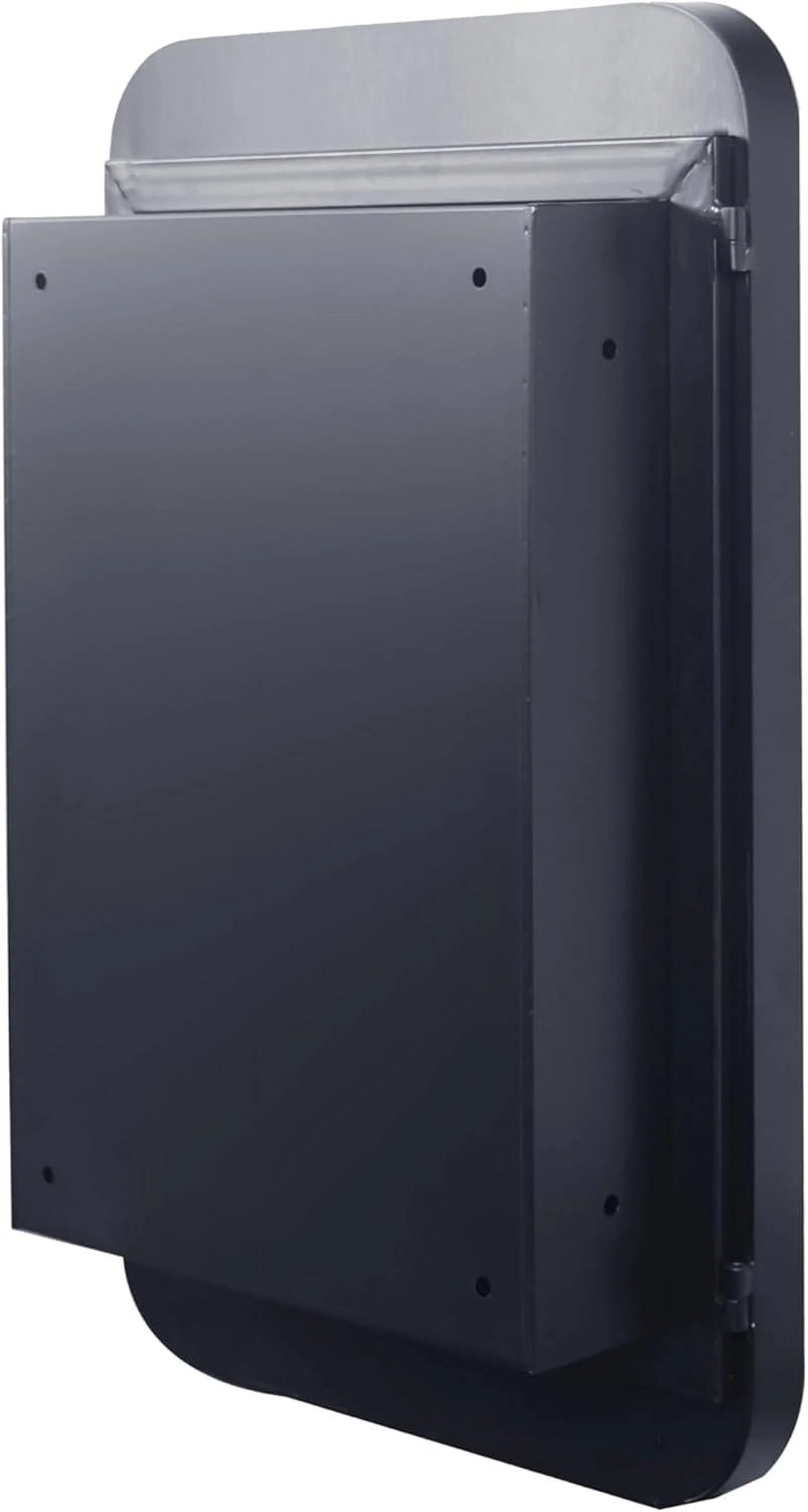 Bathroom Medicine Cabinet with Mirror,Recessed Round Corner Metal Framed Medicine Cabinet,Single Door Modern Storage Mirror Cabinet with Adjustable Shelves for Bathroom 15.74 x 23.6 Inch Matte Black