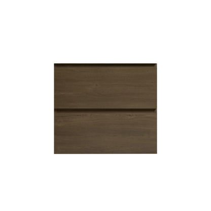 Wall Mount Bathroom Cabinet Without Basin, Gray Two-Drawer Storage Unit with Pre-Assembled Design for Space-Saving Modern Bathrooms