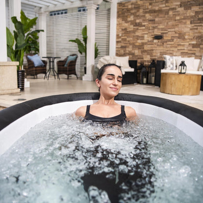 SaluSpa: Glacial Dip - Cold Plunge Inflatable Tub - 60x36x28", Black Marble, Ice Bath, FortiFiber, Polar Shield Year Round Use, Cover & Storage Bag