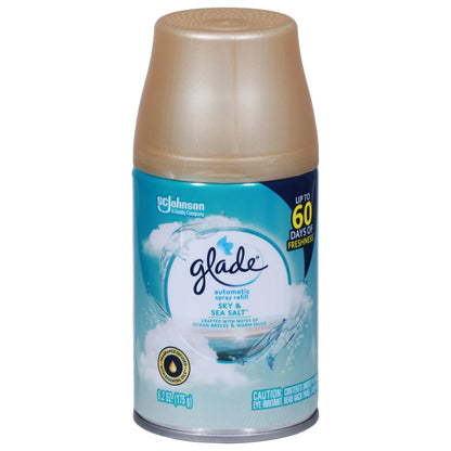 Glade Automatic Spray Refill, Air Freshener for Home and Bathroom, Sky & Sea Salt, 6.2 Oz