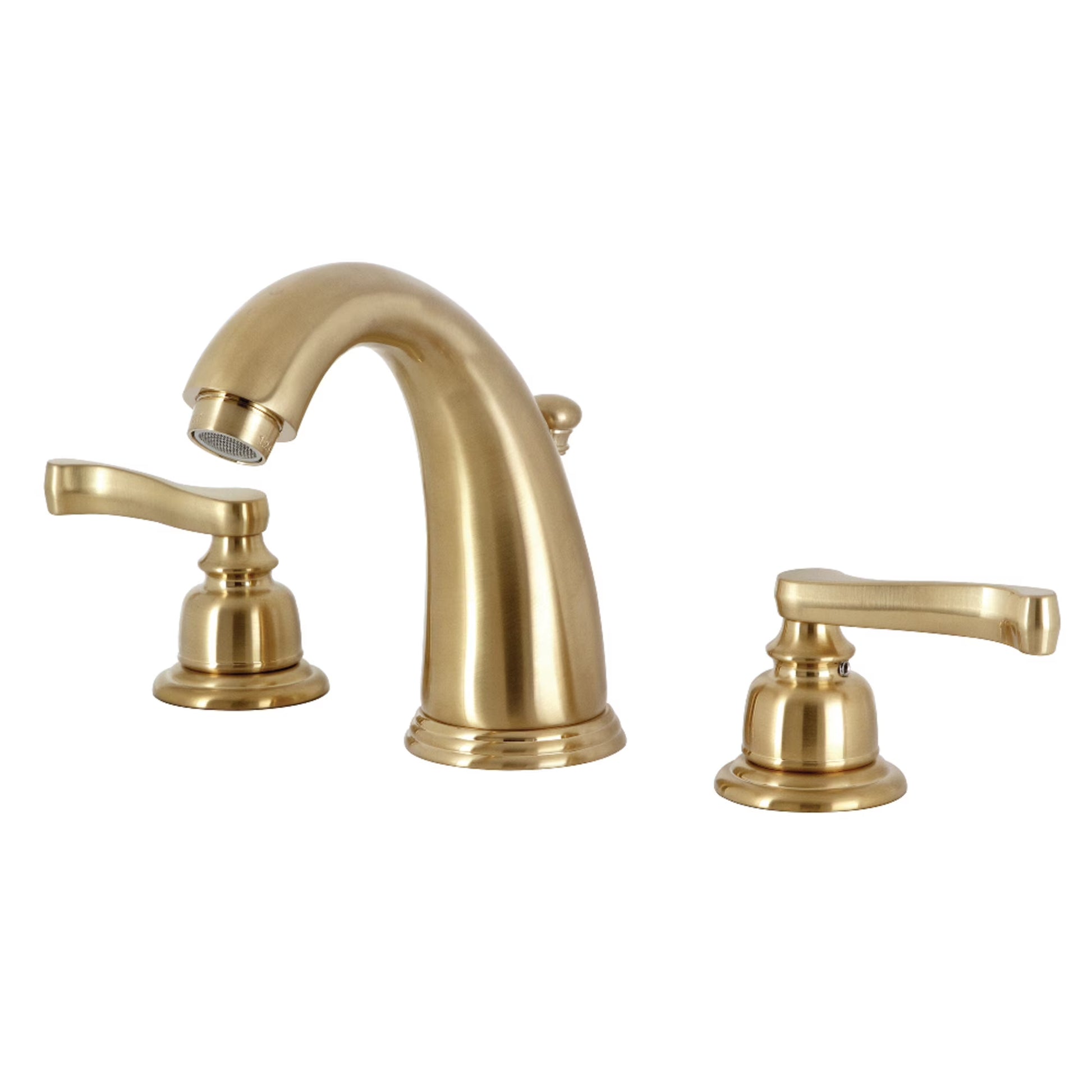 Kingston Brass KB982FL Widespread Bathroom Faucet, Polished Brass