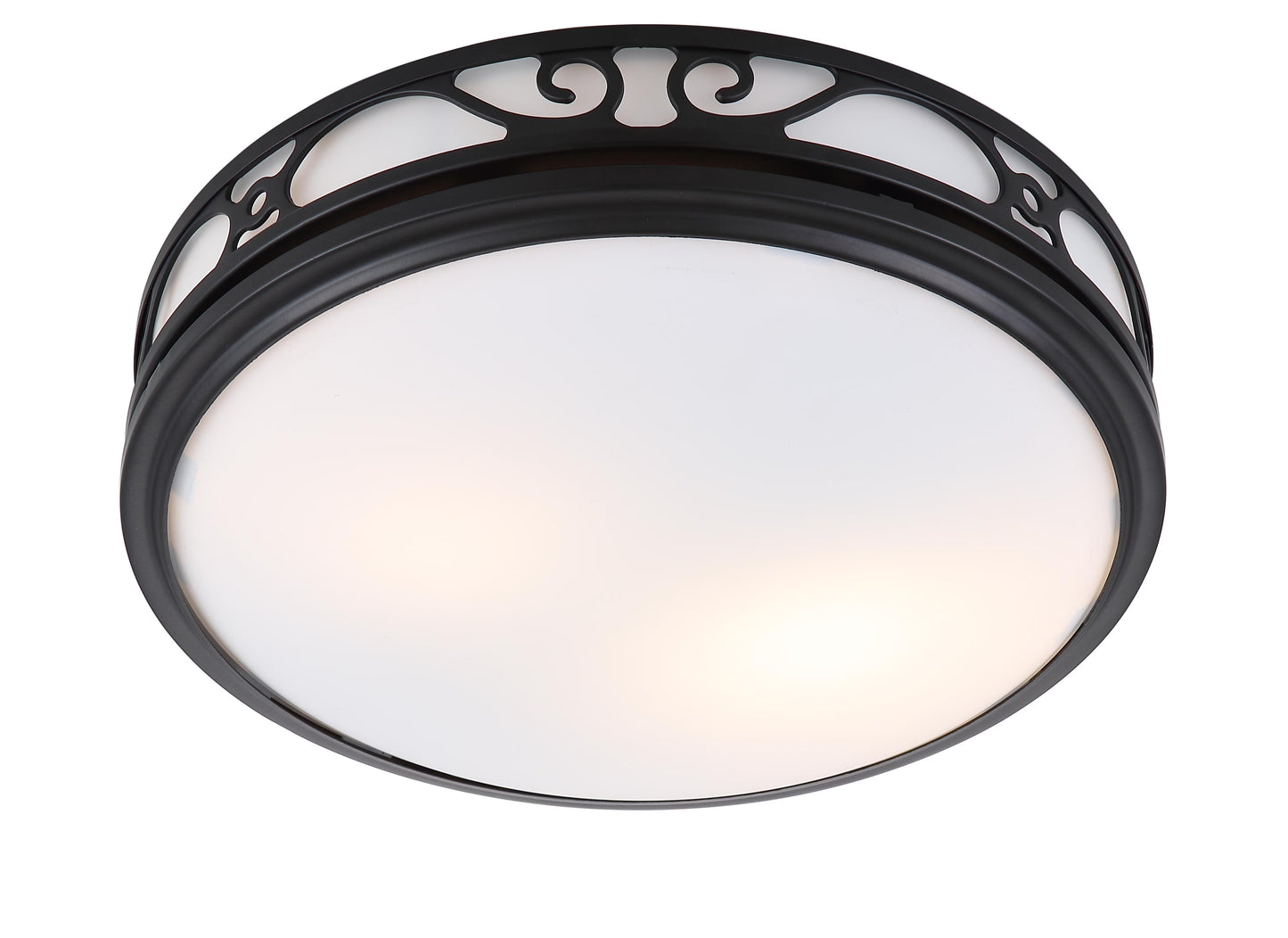 Good Housekeeping Roman Bathroom Ventilation Fan with Light, Brushed Nickel
