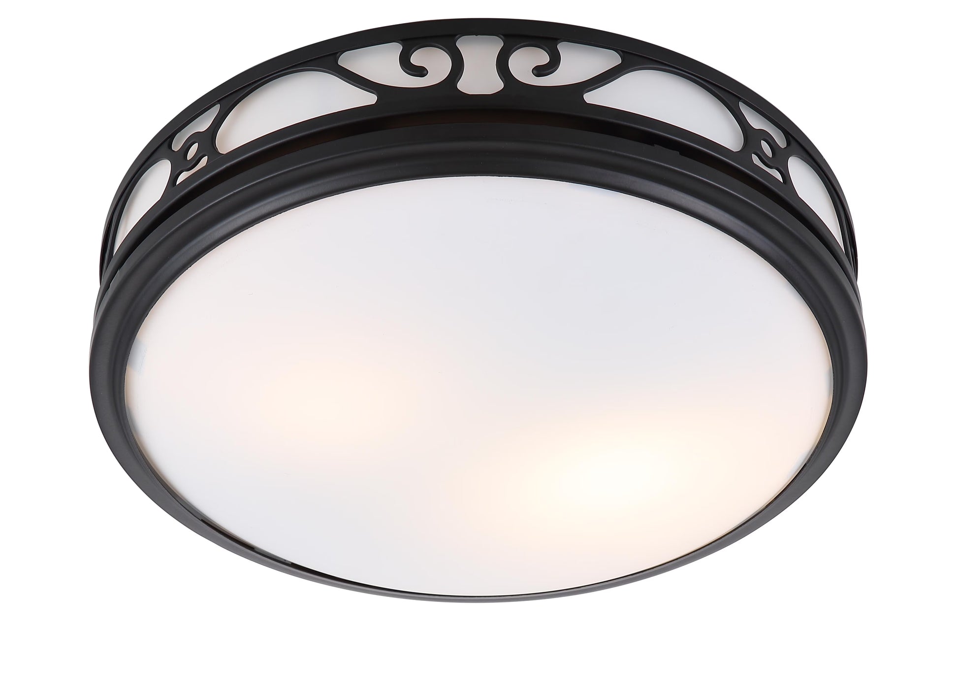 Good Housekeeping Roman Bathroom Ventilation Fan with Light, Brushed Nickel