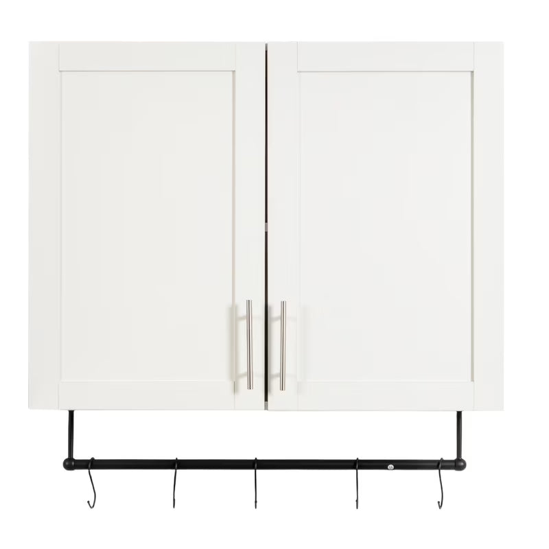EBQOSK Wall Mounted Bathroom Cabinet, 31.5"D x 11.81"W x 37.8"H Vanity Mirror Cabinet with Facial Tissues Slot and Multifunctional Storage Area, Storage Cabinets for Laundry Bathroom White Style 2