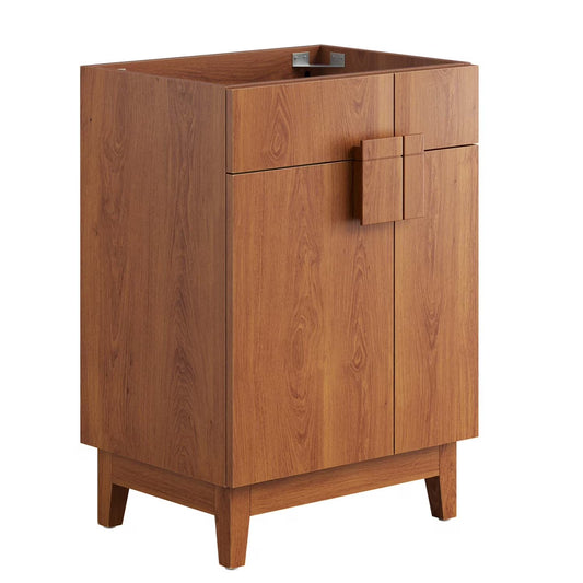 Vanity Cabinet (Sink not included), Walnut, Melamine Wood , Hotel Bedroom Bathroom, Modern Contemporary HB36062