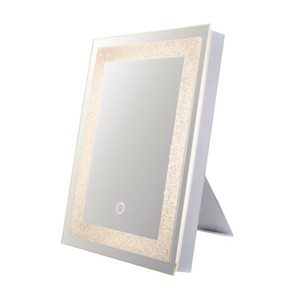 Dyconn Faucet Edison Crystal Horizontal/Vertical Wall Mounted Backlit LED Bathroom Vanity Mirror with Touch ON/OFF/Dimmer & Anti-Fog Function (30"W X 36"H)