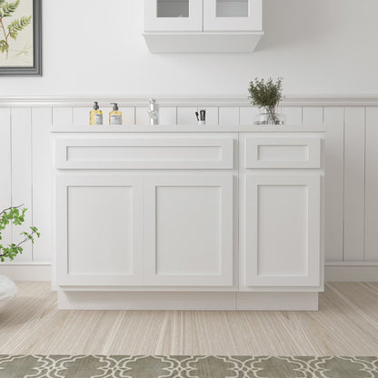 51 in. W x 21 in. D x 32.5 in. H Bath Vanity Cabinet without Top in Silver