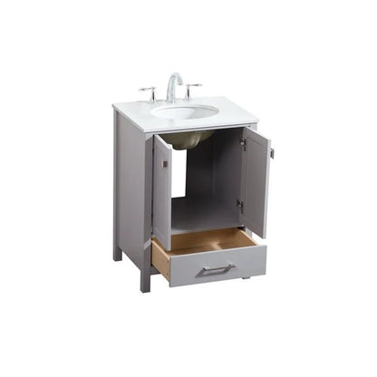 Elegant Kitchen and Bath 24 Inch Single Bathroom Vanity In White