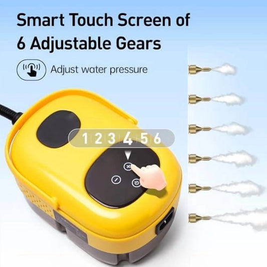 2500W Portable Steam Cleaner, Steam Shot Cleaner Handheld Steamer for Car Detailing, High Heat Cleaning Machine with Brush Heads for Bed Bugs Furniture Kitchen Bathroom Grout and Tile