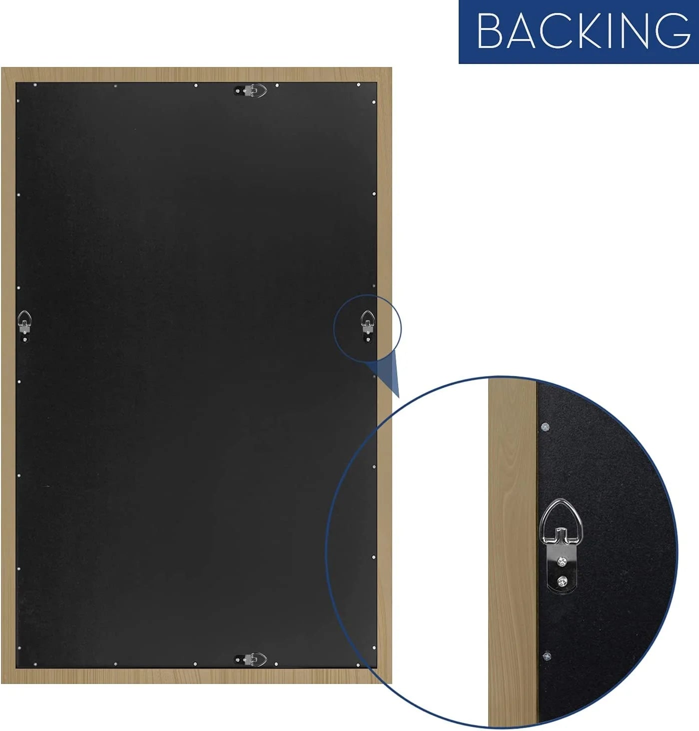 H-A Black&Gold Framed Rectangle Bathroom Mirrors for Wall,Wall Mounted Vintage Mirror Vertical or Horizontal Hanging for Living Room,Bedroom (40''x24''Vintage)