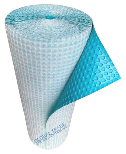 Uncoupling Waterproofing Membrane Roll, 54 Sq Ft (3.3 Ft x 16.4 Ft), 1/8'' Anti-Fracture Mat, Crack Isolation Flooring Underlayment for Bathroom Floor Tile, Subfloor