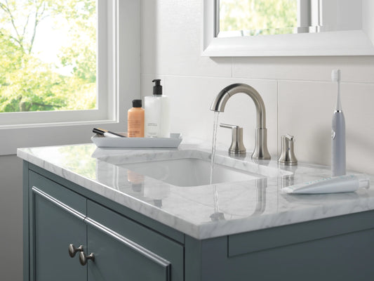 Delta 3559-Pd-Dst Trinsic 1.2 GPM Widespread Bathroom Faucet - Chrome