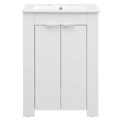 Modway Maybelle 24" Bathroom Vanity in White White