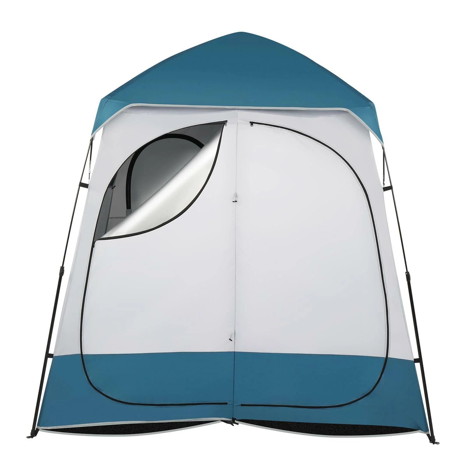 GFNXYI Portable Camping Shower Tent, Pop-Up Privacy Bathroom Changing Room, Outdoor Toilet Shelter with Carry Bag for Beach, Hiking, Travel, Blue