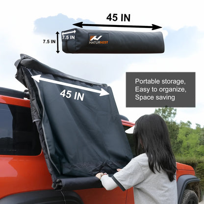 Naturnest Portable Car Camping Shower Tent Featuring a Roof and Floor Mat, Car Tents for Camping SUV, Overlanding Car Bathroom Tent Providing Privacy for Camping, Portable Shower Tent for Camping