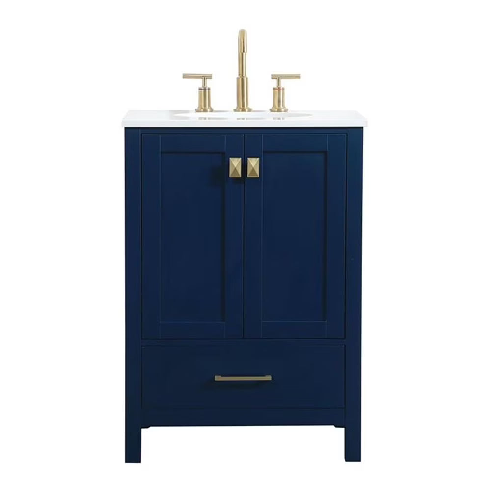 Elegant Kitchen and Bath 24 Inch Single Bathroom Vanity In White