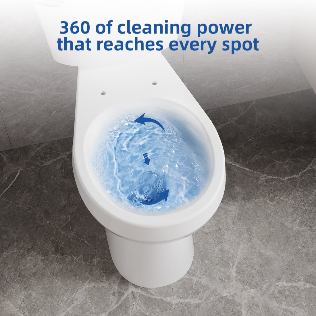 19" Toilet, Elongated Toilets for Bathrooms, Two-Piece Toilet with Soft Close Seat, 1.28 Siphonic Flush Toilet with Universal Height ADA Cotton White
