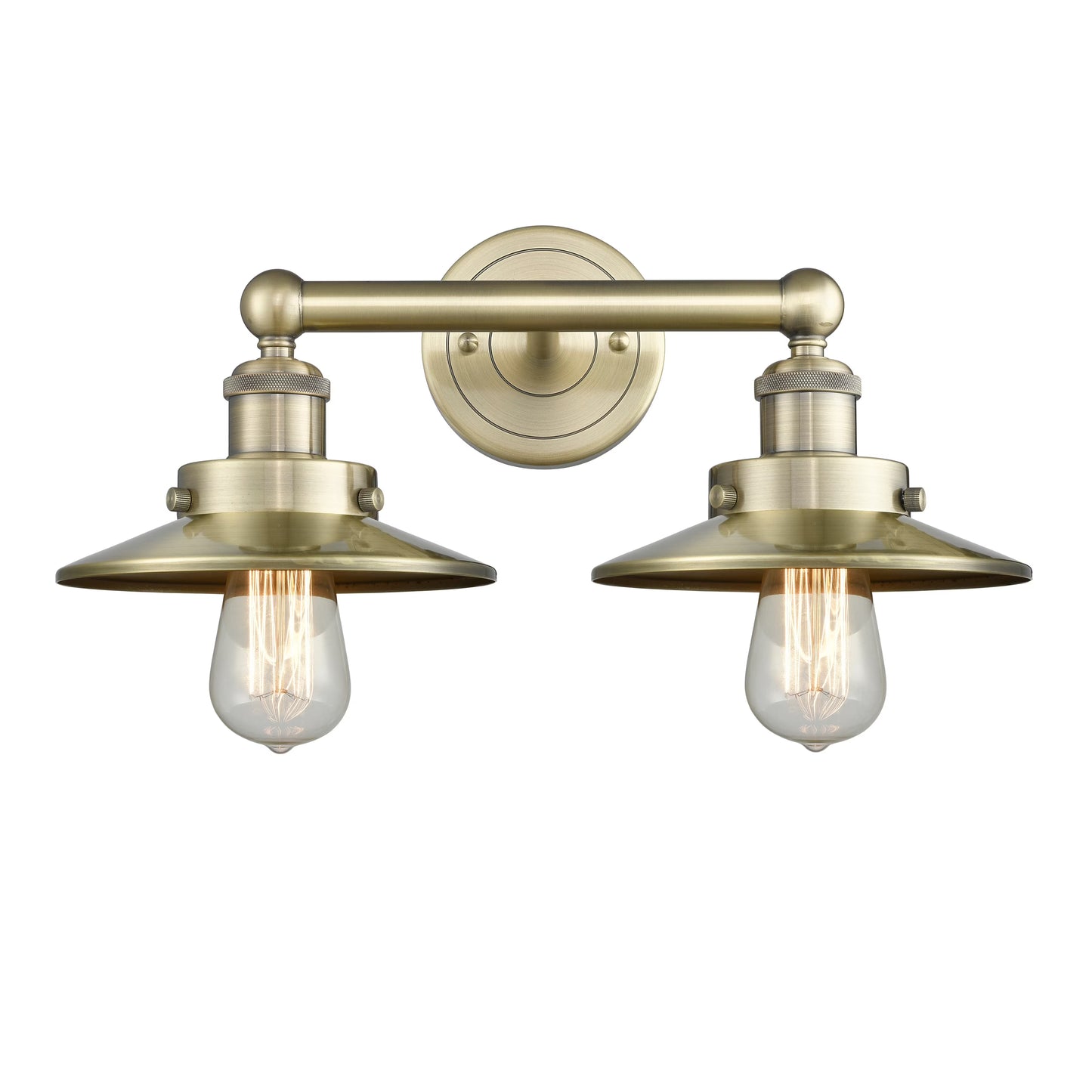 Innovations Lighting Railroad - 2 Light 17" Bath Vanity Light Antique Brass