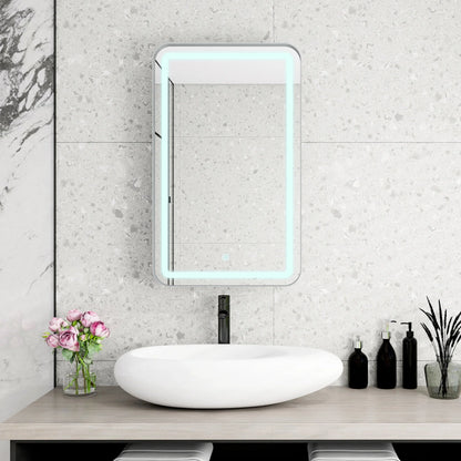 34-Inch Black Medicine Cabinet with Mirror, Wall-Mounted Bathroom Storage with Adjustable Glass Shelves & LED Lighting, Recessed or Surface Mount Design for Space-Saving Organization