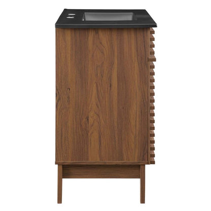 Modway Render 36" Bathroom Vanity in Walnut Black