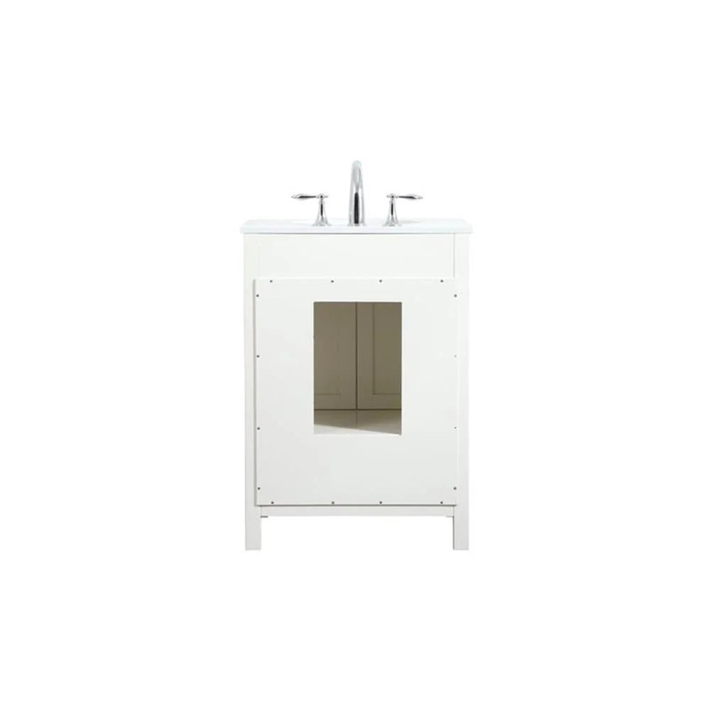 Elegant Kitchen and Bath 24 Inch Single Bathroom Vanity In White