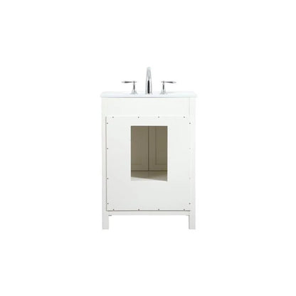 Elegant Kitchen and Bath 24 Inch Single Bathroom Vanity In White