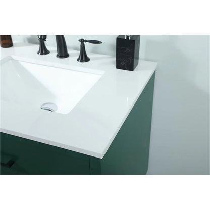 30 inch bathroom vanity in Green