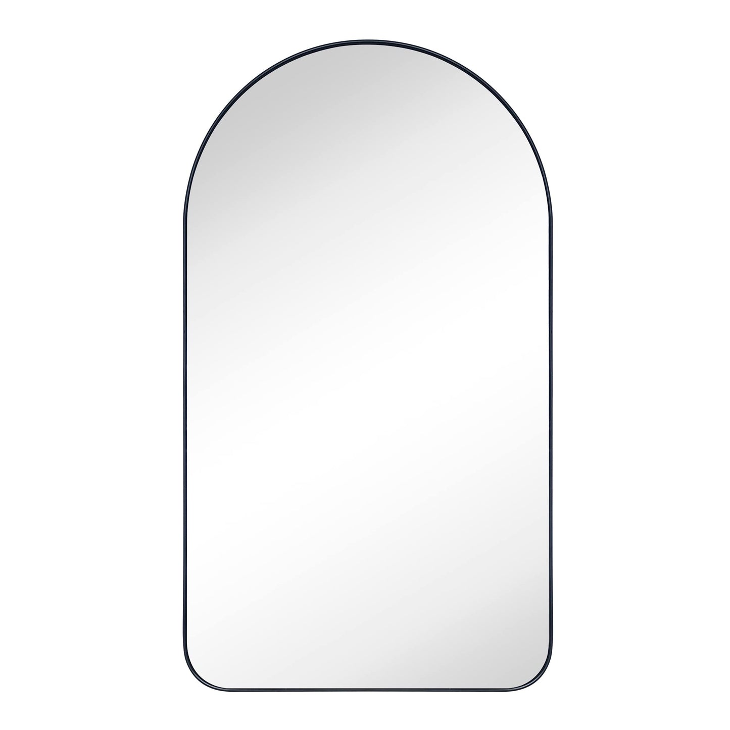 TEHOME Black Arched Recessed Bathroom Medicine Cabinet with Mirror Arch Vanity Mirros 16x28.3"