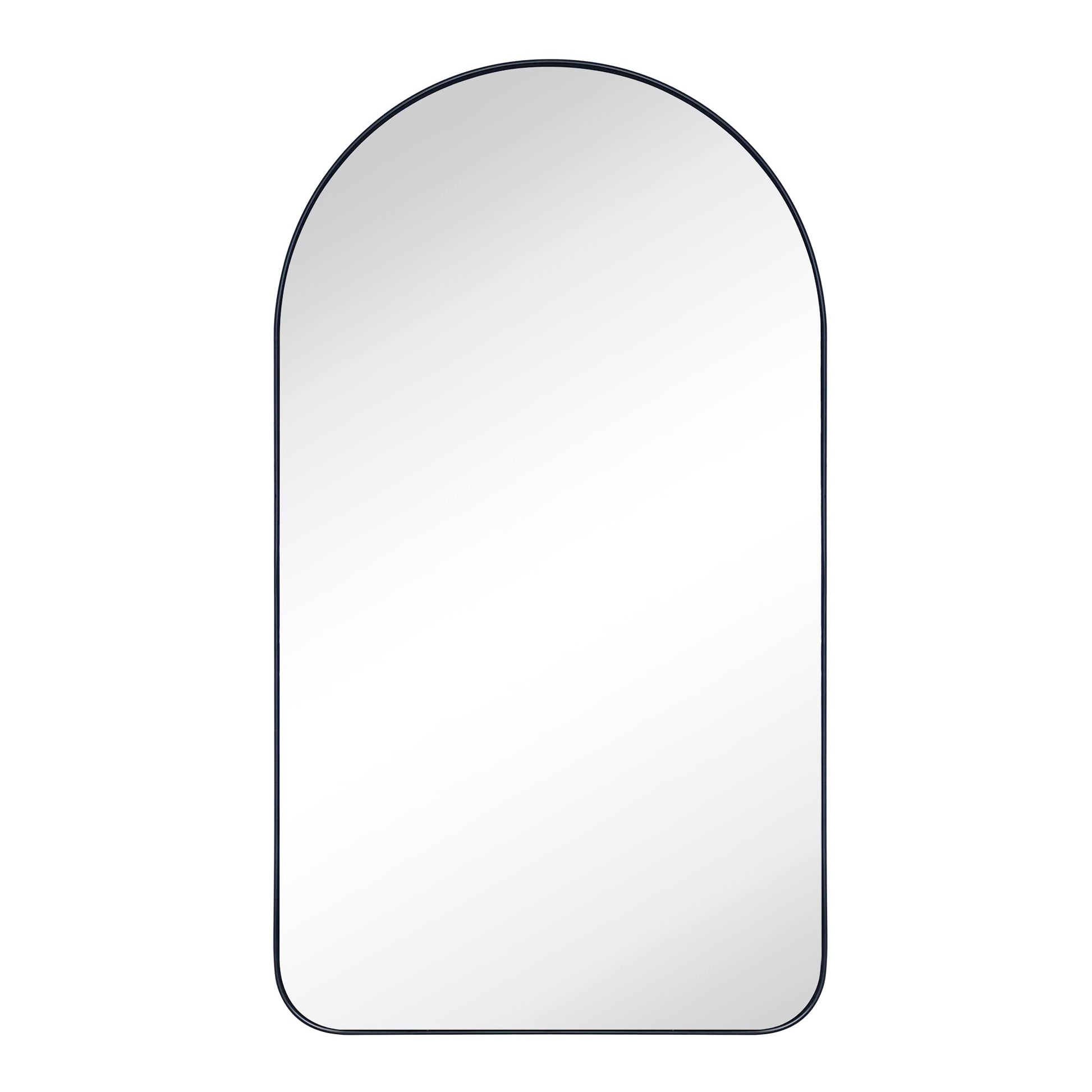 TEHOME Black Arched Recessed Bathroom Medicine Cabinet with Mirror Arch Vanity Mirros 16x28.3"