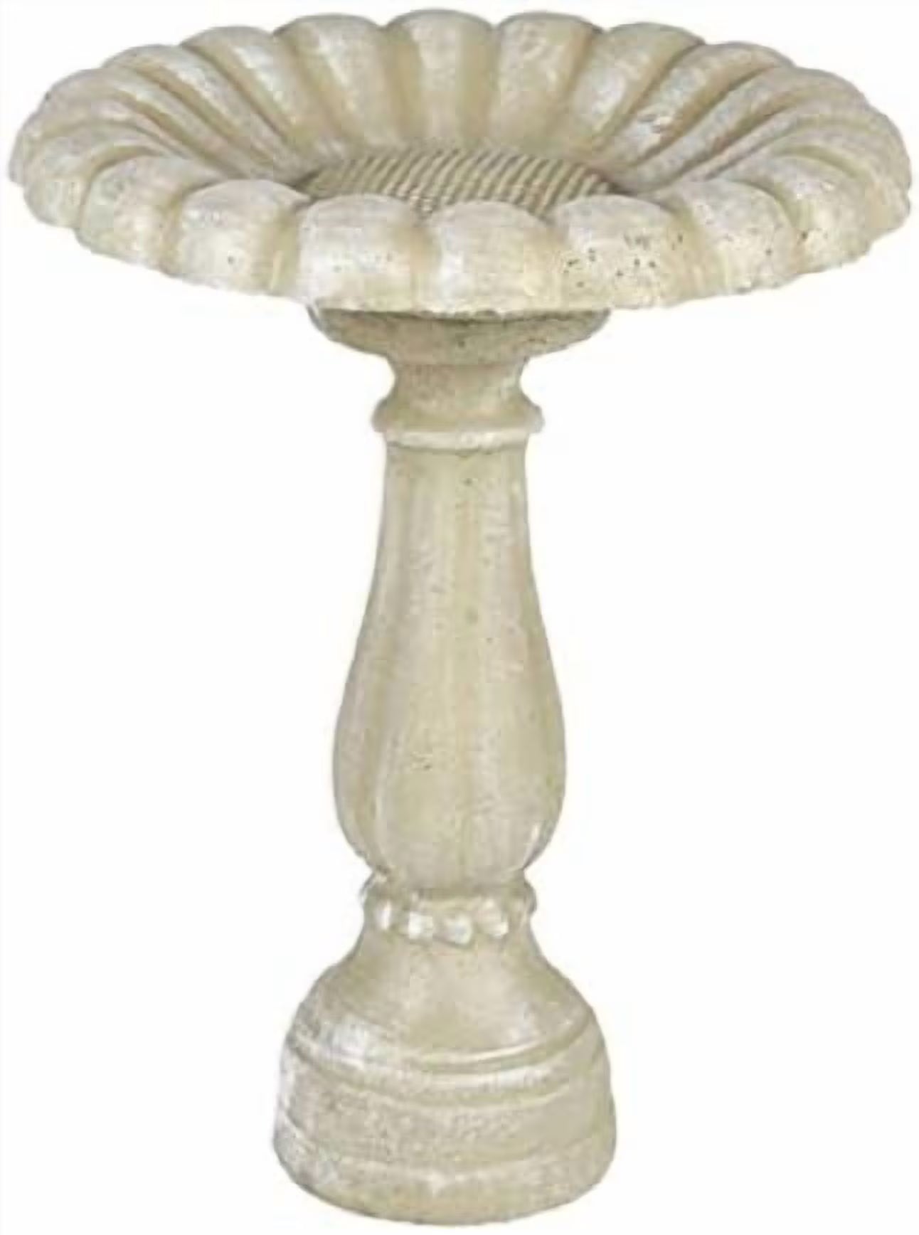 Solid Rock Stoneworks Daisy Birdbath 2pc 25" Tall x 19" Diameter Desert Sand Color