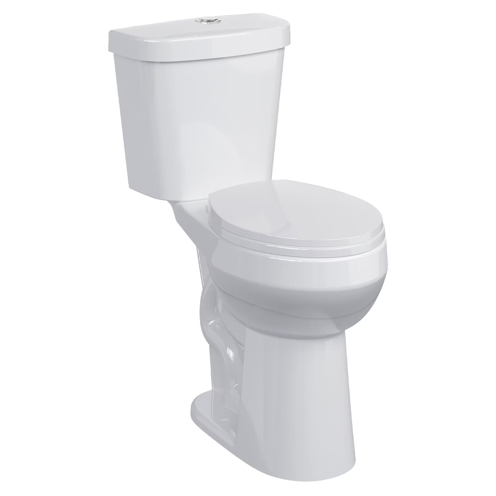 TROPOW Toilet, Two-Piece Toilet, ADA Toilet with Dual Flush, Elongated Toilets for Bathrooms with Soft Close Seat, Universal Height,White