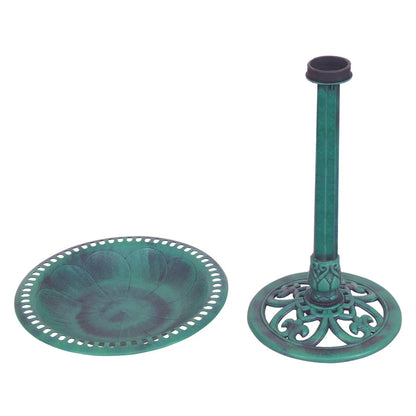 Costway Green Pedestal Bird Bath Feeder Freestanding Outdoor Garden Yard Patio Decor