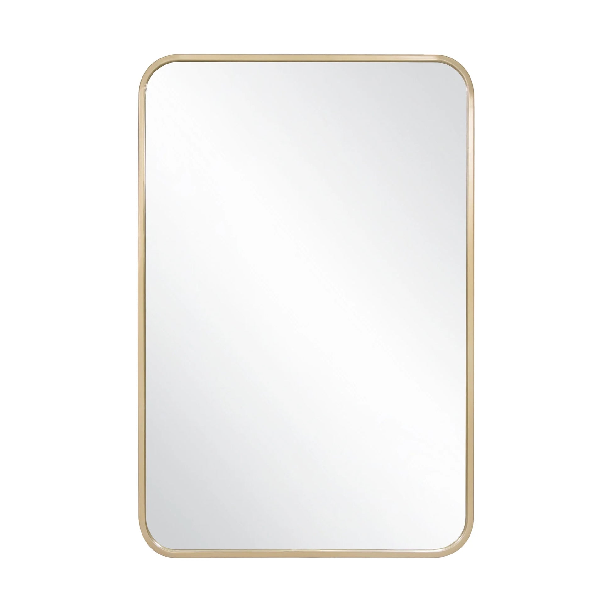 Isla Rectangle Wall Accent Mirror, 30" H x 20" L, Modern Metal Framed, Living Room, Bedroom, Bathroom Vanity Mirror, Gold �?Design House, 596510-GLD