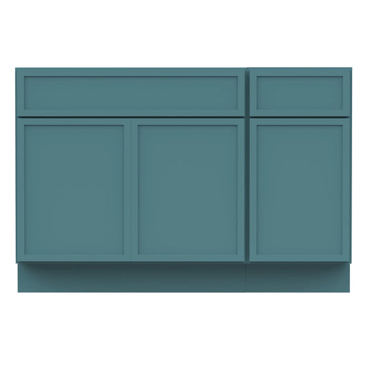 51" Freestanding Bathroom Vanity Cabinet without Top in Sea Green
