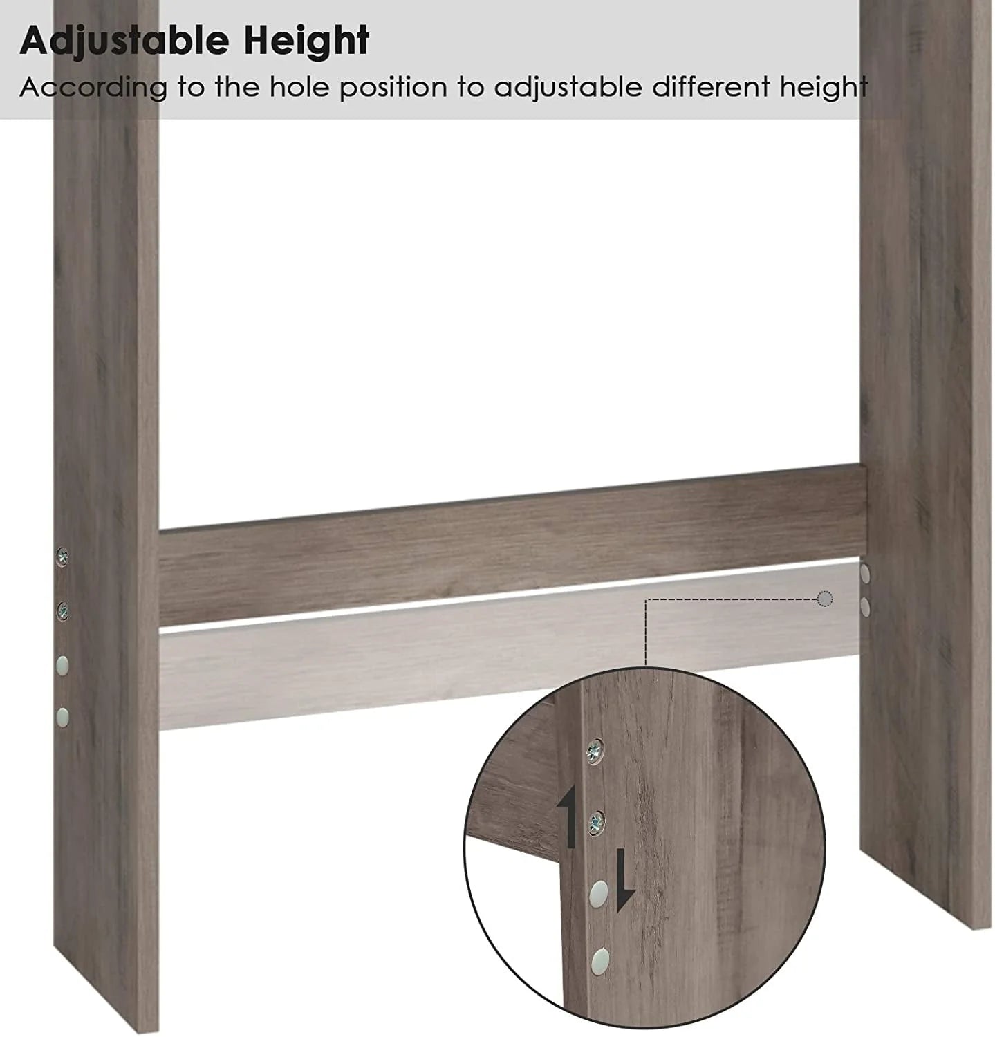 Homfa over Toilet Storage Rack, Bathroom Storage Cabinet over Toilet with 4-tier Shelves and 2 Doors, Gray Finish