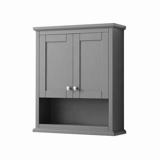 Wall-Mounted Bathroom Storage Cabinet, Dark Gray