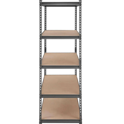 Choco Moon Heavy Duty 5-Tier Garage Shelves, 2000 lbs, Black Steel Organizer, Perfect for Kitchen Pantry, Basement, Bathroom, Laundry Room
