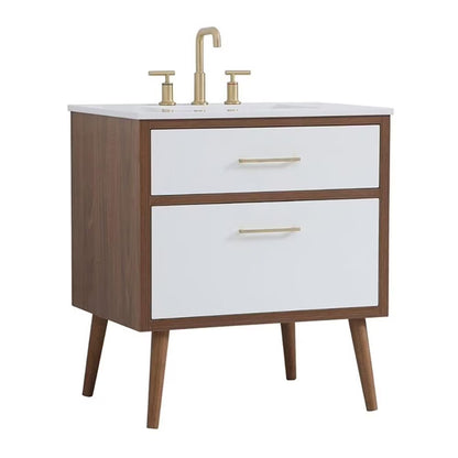 Elegant Kitchen and Bath 30 Inch Single Bathroom Vanity In Mango Wood
