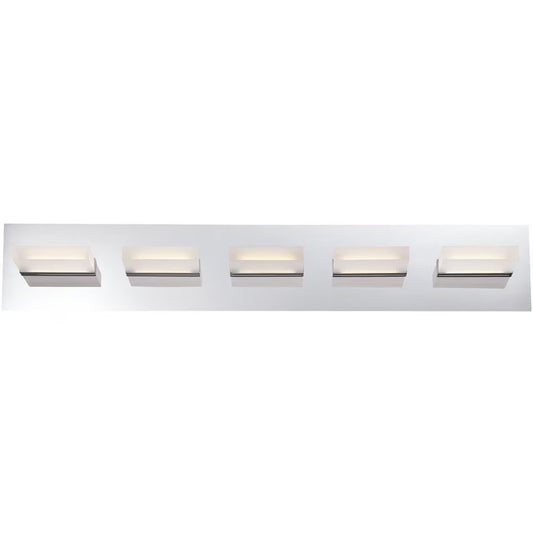 28022-015-Eurofase Lighting-Olson - 30 Inch 25W 5 LED Bath Bar-Chrome Finish
