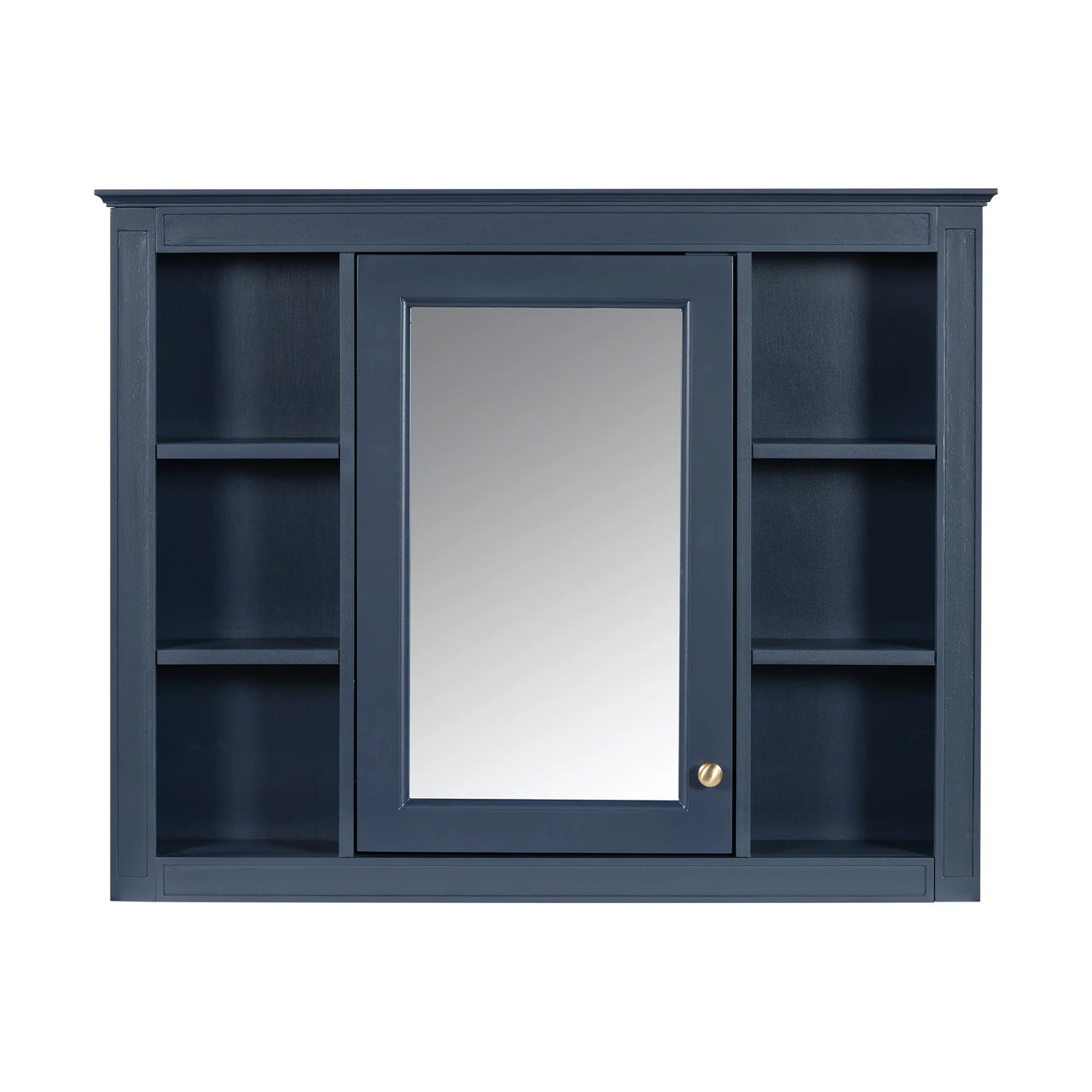 Euroco Wall Mounted Bathroom Mirror Cabinet �?Triple Door Vanity Storage with Concealed Shelves, Modern Design, Durable Construction, Easy Assembly