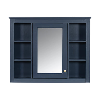 Euroco Wall Mounted Bathroom Mirror Cabinet �?Triple Door Vanity Storage with Concealed Shelves, Modern Design, Durable Construction, Easy Assembly