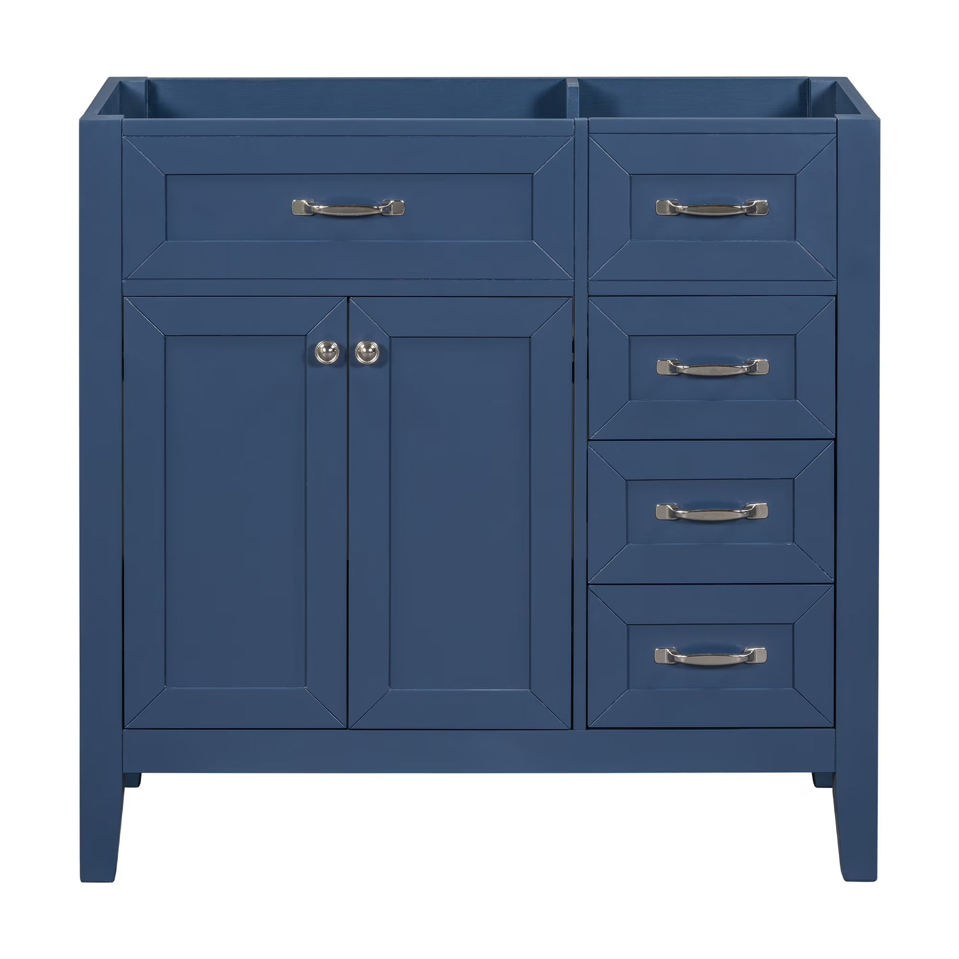 36" Bathroom Vanity with Sink Combo, Blue Bathroom Cabinet with Drawers, Solid Frame and MDF Board