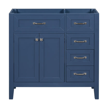 36" Bathroom Vanity with Sink Combo, Blue Bathroom Cabinet with Drawers, Solid Frame and MDF Board