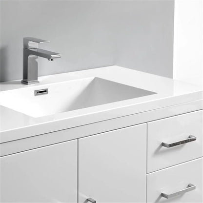 Fresca Imperia 36" Free Standing Wood Bathroom Vanity - Right in Glossy White