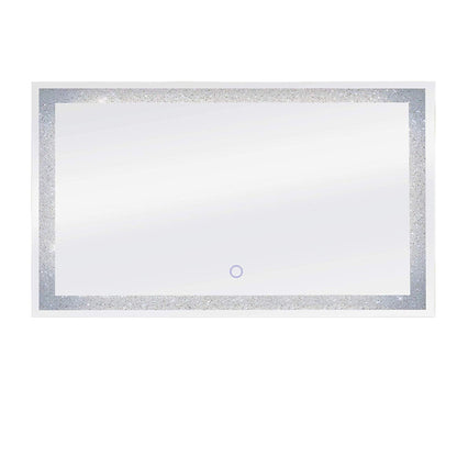 Dyconn Faucet Edison Crystal Horizontal/Vertical Wall Mounted Backlit LED Bathroom Vanity Mirror with Touch ON/OFF/Dimmer & Anti-Fog Function (30"W X 36"H)