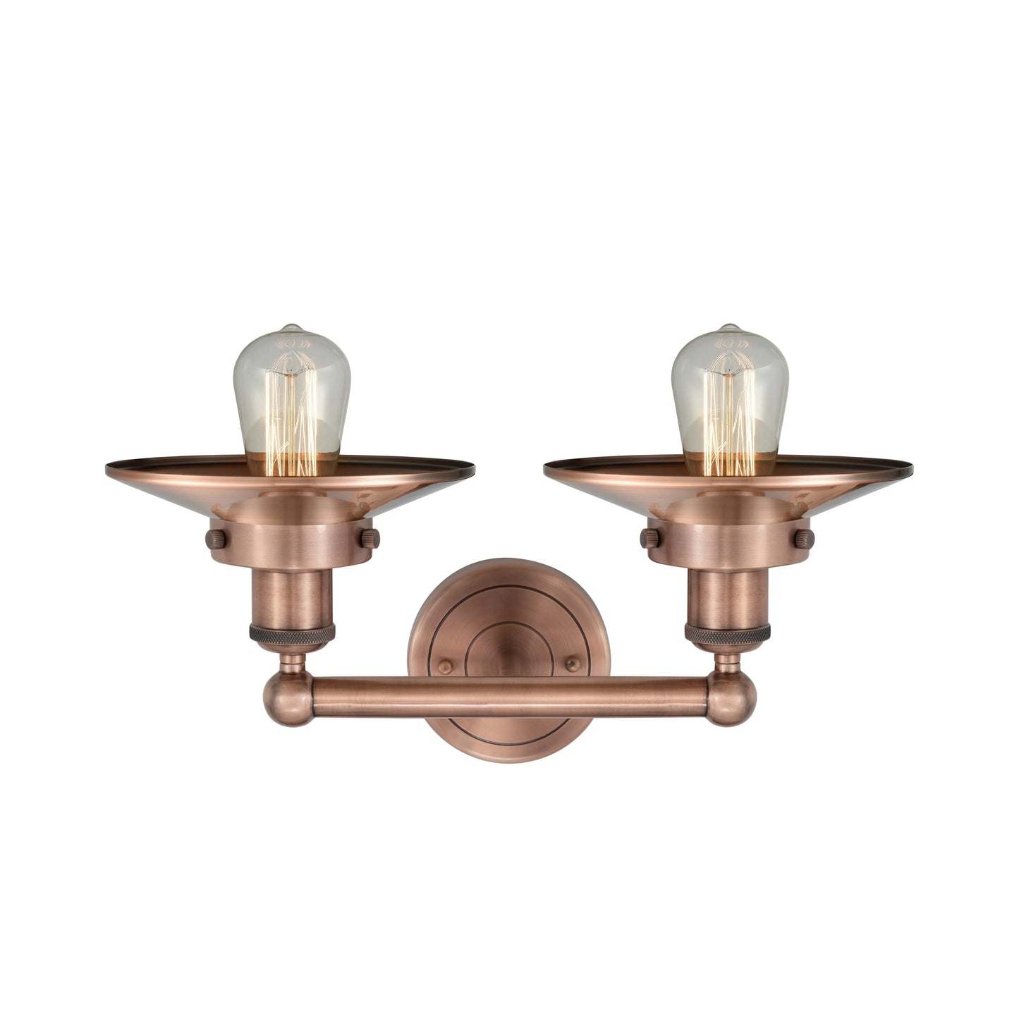 Innovations Lighting Railroad - 2 Light 17" Bath Vanity Light Antique Brass